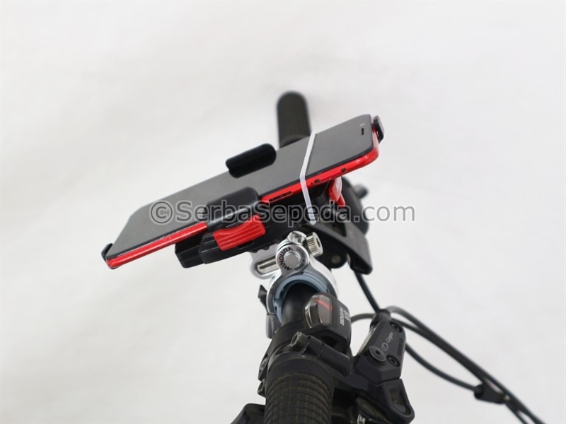 Supporto Smartphone Per Bici Minoura IH-220S - Sgancio Rapido, Per Manubrio 22.2-28.6 Mm, Leggero - 2